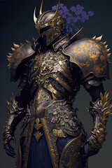 Fantasy hero in armor. sketch art for artist creativity and inspiration. generative AI	
