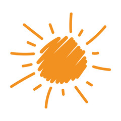 Fototapeta premium Hand Drawn Sunflowers in orange Colors, Artistic Sketches, and Whimsical Illustrations