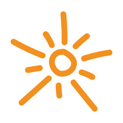 Hand Drawn Sunflowers in orange Colors, Artistic Sketches, and Whimsical Illustrations