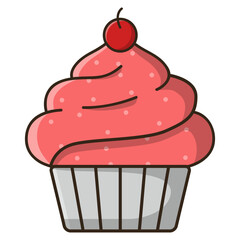 cupcake with cherry
