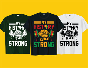 African American Black history month Juneteenth typography t shirt design vector