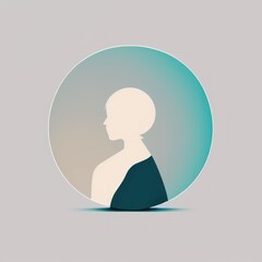 Α simple minimalist people icon, isolated, generative ai	