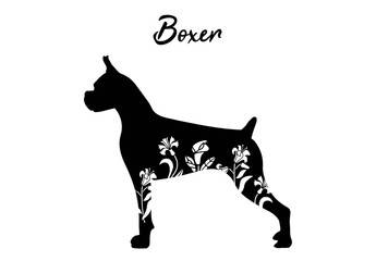 Boxer with floral design