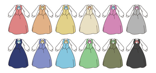 ワンピースのイラストセット