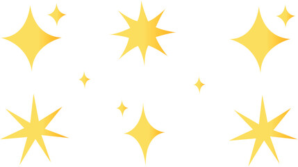 Gradient stars pattern. Celestial elements set 