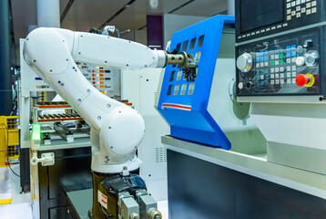robotic arm manipulator, Manufacturing, engineering, futuristic, ai, technology concept