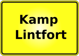 Fototapeta premium Ortseingangsschild Deutschland Stadt Kamp - Lintfort 