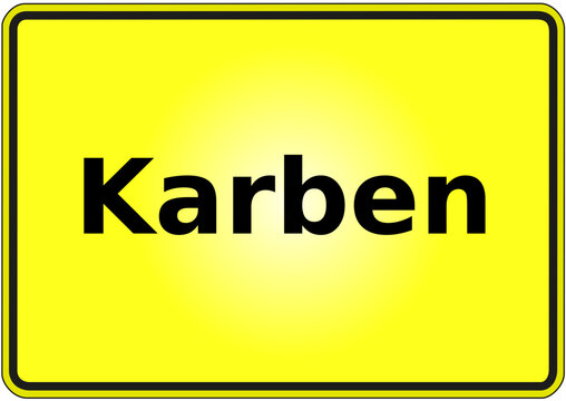 Ortseingangsschild Deutschland Stadt Karben