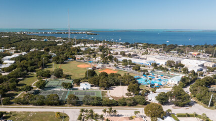 Aerial View Key Largo Community Park in the Florida Keys