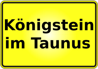 Ortseingangsschild Deutschland Stadt Königstein im Taunus
