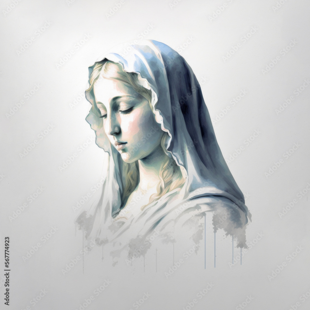 Wall mural Virgin Mary, Generative Ai