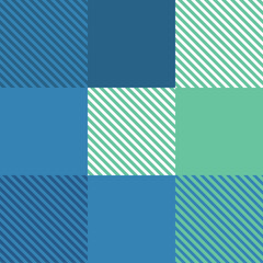 Seamless tartan plaid pattern in Blue and Green Mint and Indigo Color