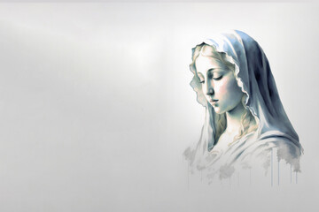 Holy virgin Mary banner, Religion, Mary, Saint Mary,  Generative Ai - obrazy, fototapety, plakaty