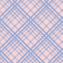 Seamless tartan plaid pattern in blue and pink tone.