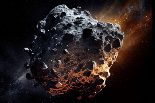 Asteroid illustration Generative Ai
