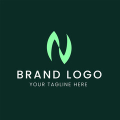 N letter logo design vector template
