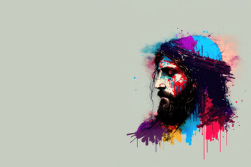 Passion of Christ Banner, Easter, Resurrection, Crucifixion,, Generative Ai