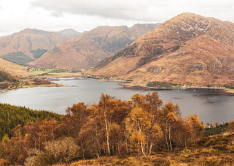 Fototapeta premium The 'Five Sisters' Viewpoint In The Scottish Highlands