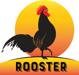 Rooster for logo or icon