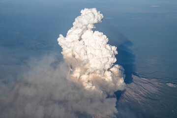 Aerial Mt. Shasta Cloud Explosion Erupting in Sky