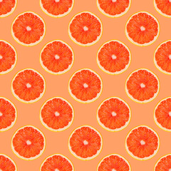seamless pattern with grapefruits