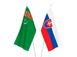 Turkmenistan and Slovakia flags