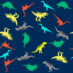 dinosaurios de colores, ilustraciones