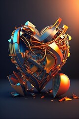 Valentine Abstract Love Heart