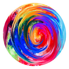 Circular alcohol ink background shape with rich colors, creative fluid art, liquid texture square shape for social media backgrounds