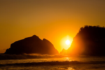 Beautiful Zipolite beach in Mexico