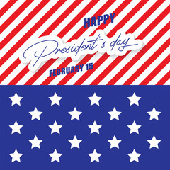 Presidents day background illustration vector. American presidents day celebration banner