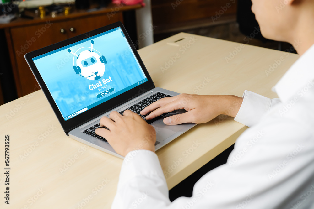 Poster chatbot software application for modish online business that automatically reply to customer questio
