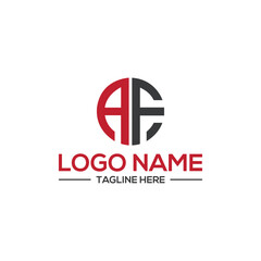 Modern Letter AF logo icon design