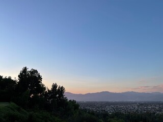 sunset in the mountains