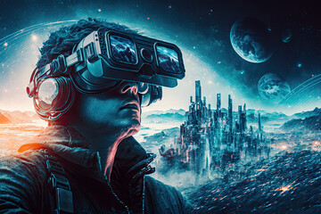 The Dystopian World of Ready Player One - A VR Experience in Metaverse Generative AI