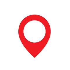 Location red icon. Thin lines