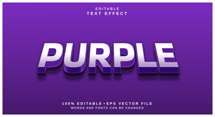 Editable text style effect - Purple text style theme.