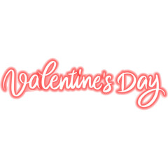 Valentine Day Neon Text. Vector Illustration of Typography Love Holiday Phrase. Glowing Led Lamp.