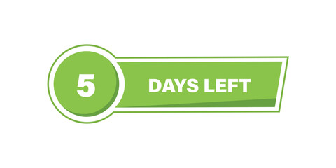 Countdown days to go banner set isolated on background. Vector illustration