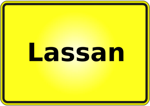 Stadteingangsschild Deutschland Stadt Lassan