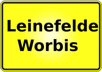 Stadteingangsschild Deutschland Stadt Leinefelde -  Worbis