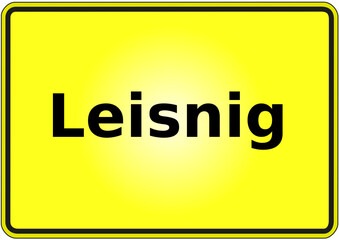 Stadteingangsschild Deutschland Stadt Leisnig