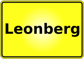 Stadteingangsschild Deutschland Stadt Leonberg