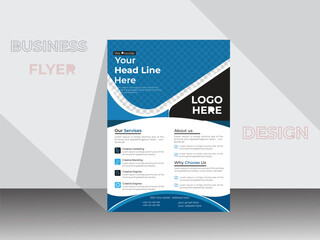 Modern and creative business flyer vector design template 