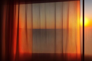 Sunset through the curtains - generative ai