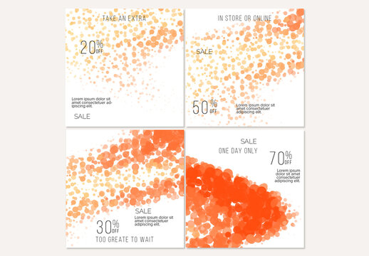 Social Media Post Layout with Bright Transparent Overlapping Circles