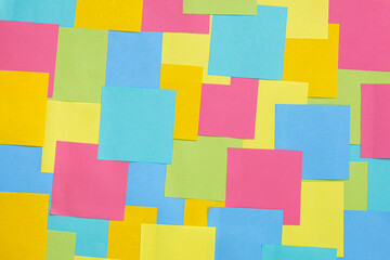 Multicolored sticky paper notes texture background