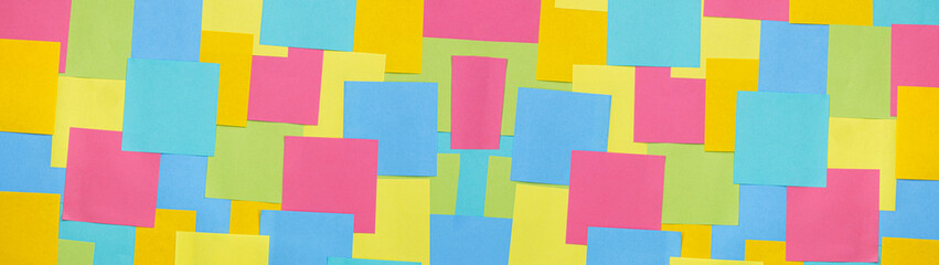 Multicolored sticky paper notes texture background