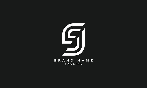 CSJ, CSG, CG, CJ, Abstract initial monogram letter alphabet logo design