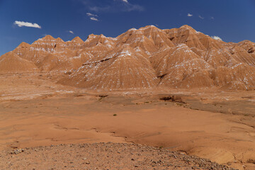The clay formations of the Labyrinth desert in the Puna of Argentina